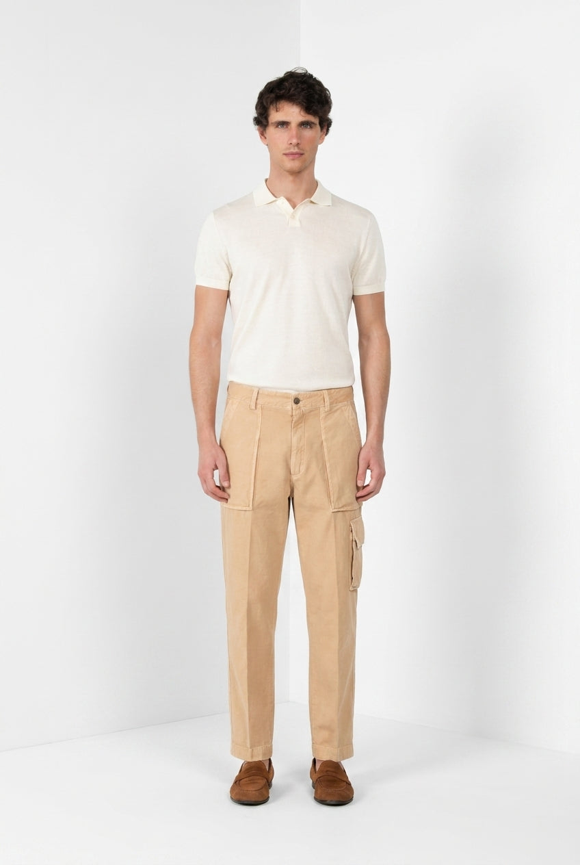 Cuba Work M74 pantalon cargo homme en coton flammè relaxed fit ①