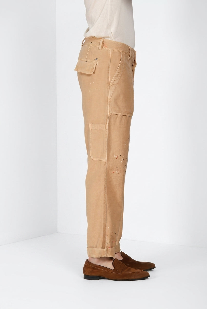 Cuba Work M74 pantalon cargo homme en coton flammè relaxed fit ①