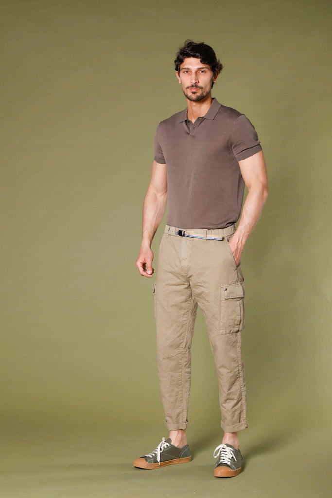 image 3 de pantalon cargo en chanvre pour homme modèle chile buckle khaki regular fit de mason's 
