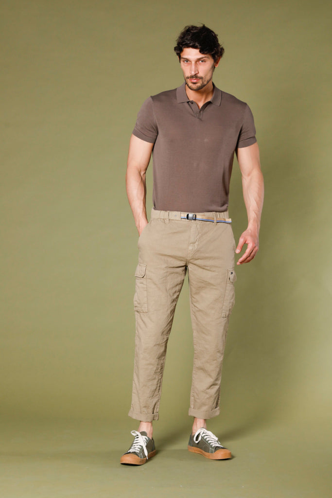 image 5 de pantalon cargo en chanvre pour homme modèle chile buckle khaki regular fit de mason's 