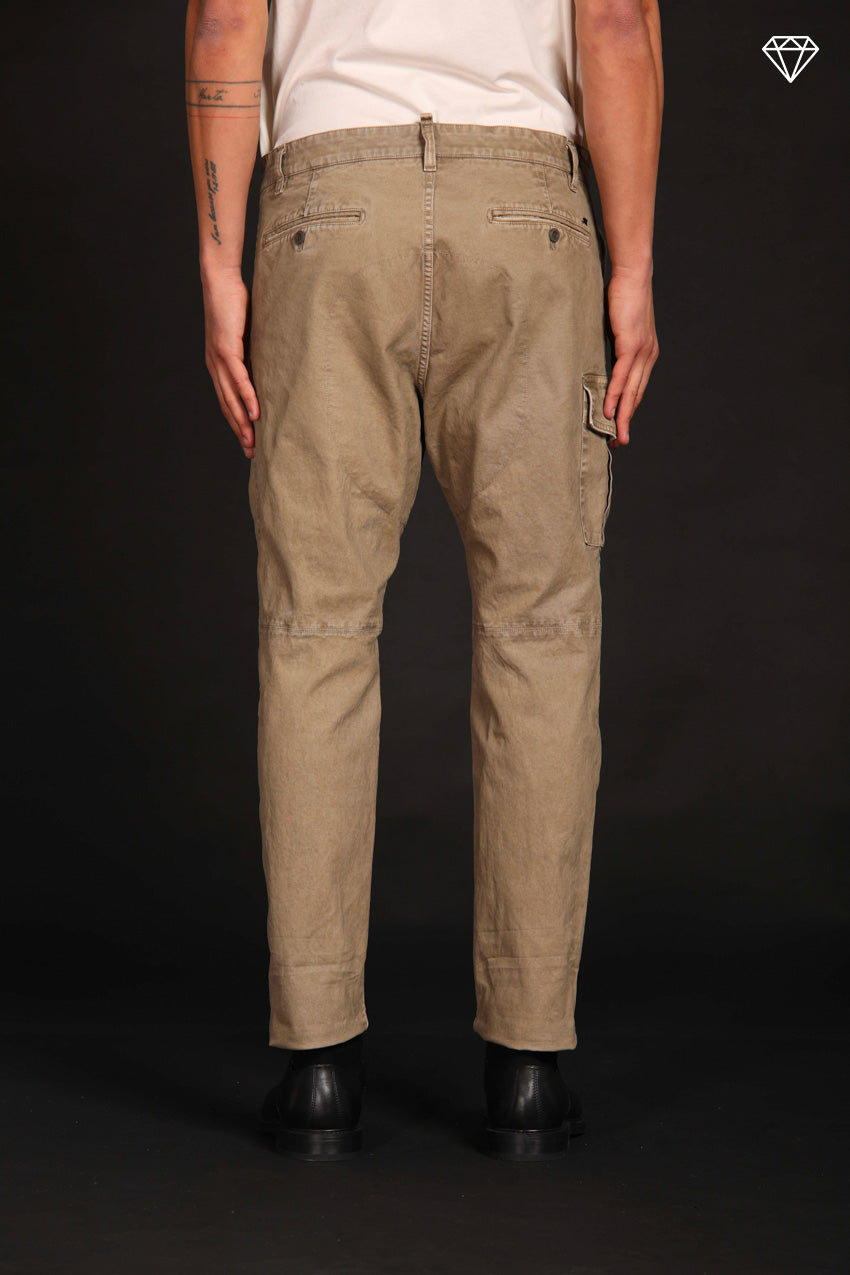 Pantalon cargo en gabardine George Coolpocket pour homme Logo Limited Edition carrot fit ①.