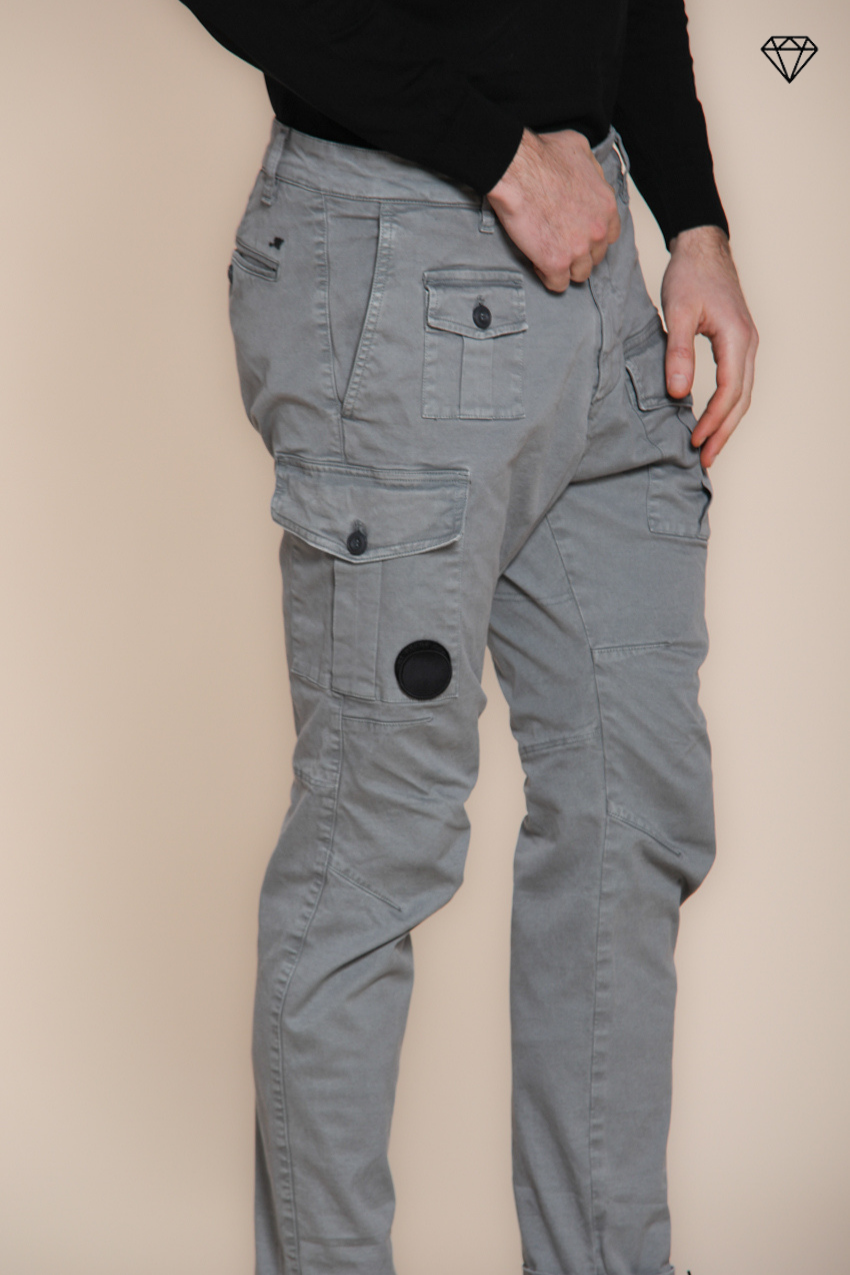 George Coolpocket men's cargo trousers in gabardine logo edition carrot fit ①