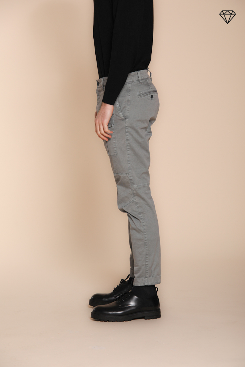 George Coolpocket men's cargo trousers in gabardine logo edition carrot fit ①