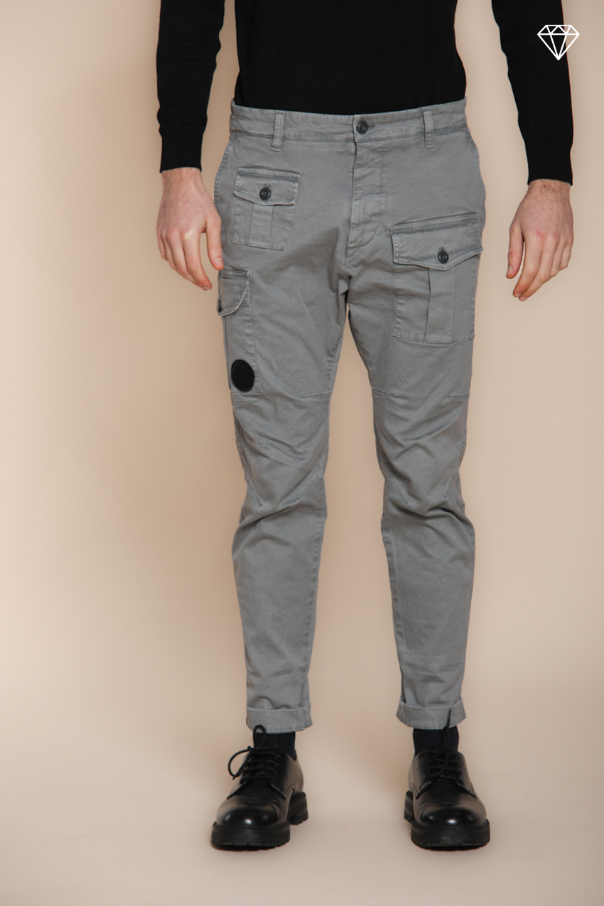 George Coolpocket men's cargo trousers in gabardine logo edition carrot fit ①