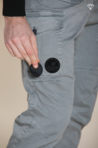 George Coolpocket men's cargo trousers in gabardine logo edition carrot fit ①