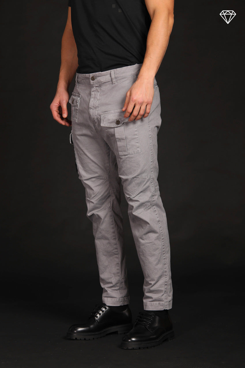 Pantalon cargo en gabardine George Coolpocket pour homme Logo Limited Edition carrot fit ①.