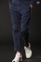 George Coolpocket pantalon cargo homme en coton pima léger logo edition carrot fit ①