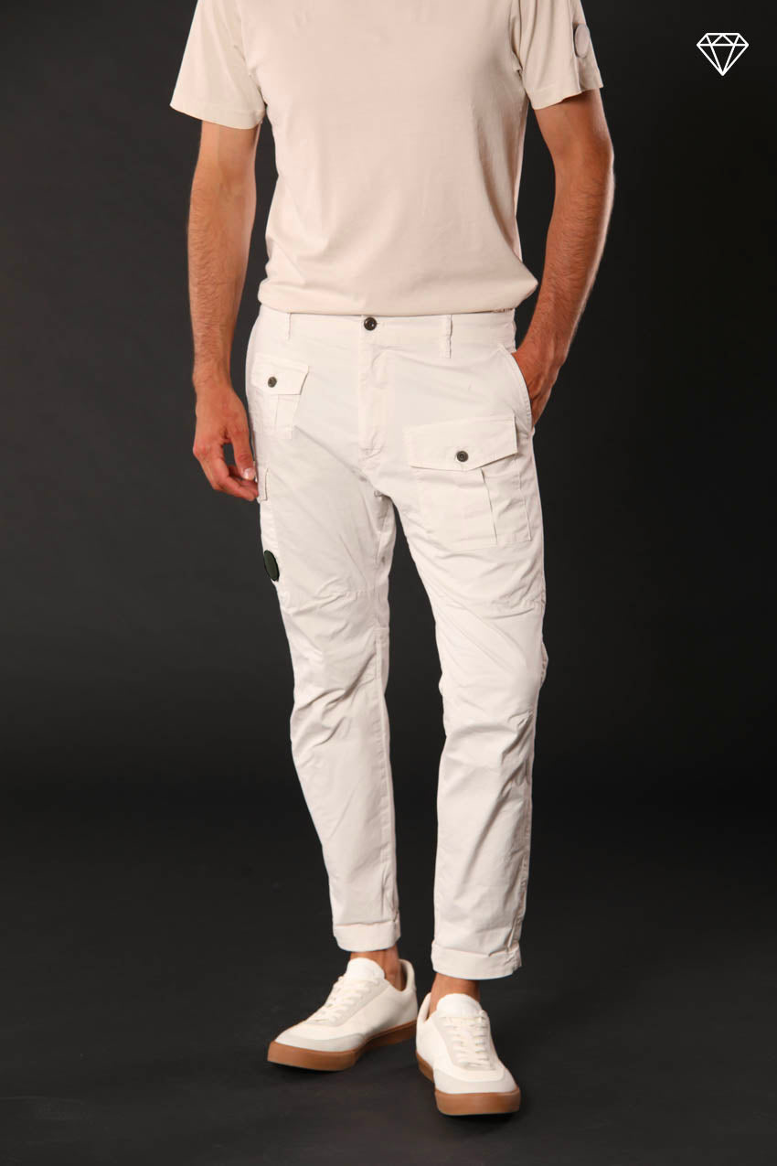 George Coolpocket Herren Cargo Hose aus leichtem Pima-Baumwoll-Stretch logo edition Carrot Fit ①