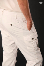 George Coolpocket Herren Cargo Hose aus leichtem Pima-Baumwoll-Stretch logo edition Carrot Fit ①