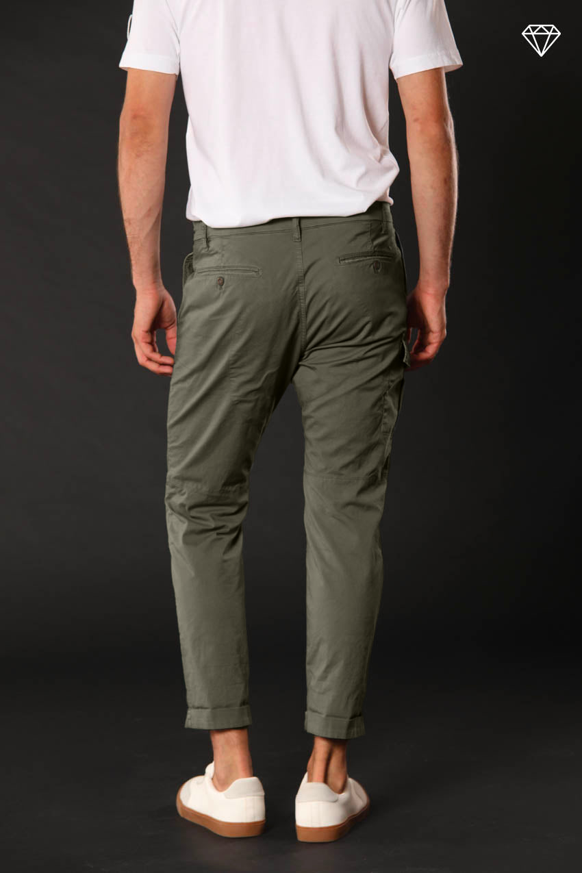 George Coolpocket Herren Cargo Hose aus leichtem Pima-Baumwoll-Stretch logo edition Carrot Fit ①
