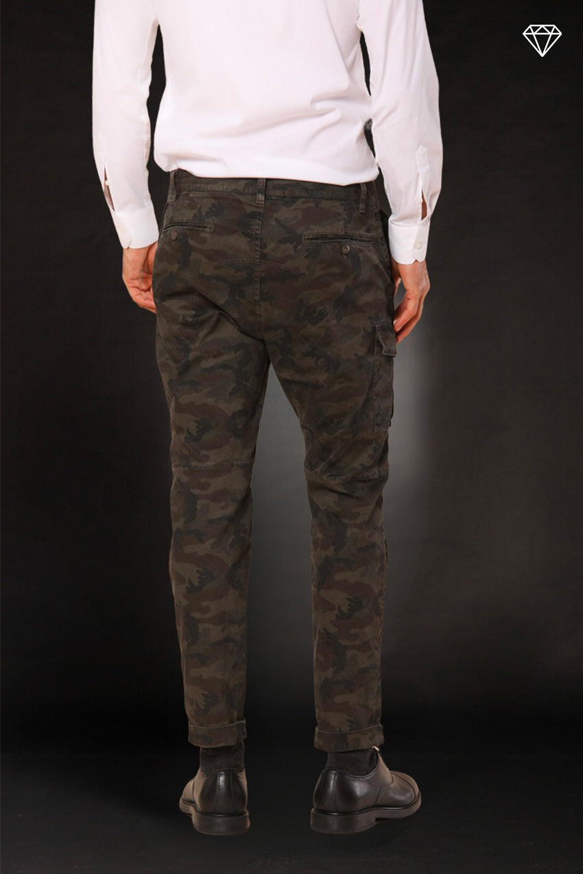 George Coolpocket Pantalon cargo homme imprimé camouflage coupe carrot édition limitée ①