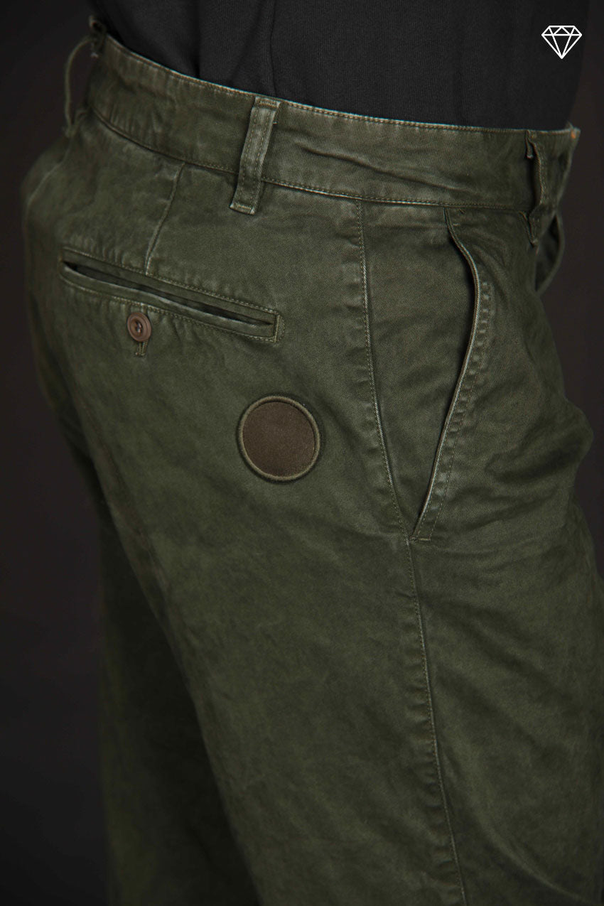 John Coolchinos pantalone chino uomo in gabardina Logo Limited Edition carrot fit ①