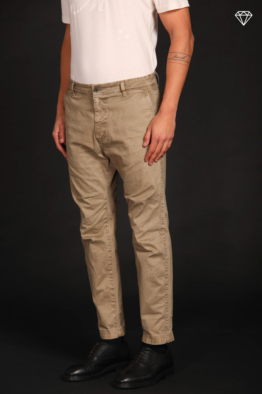 John Coolchinos pantalone chino uomo in gabardina Logo Limited Edition carrot fit ①