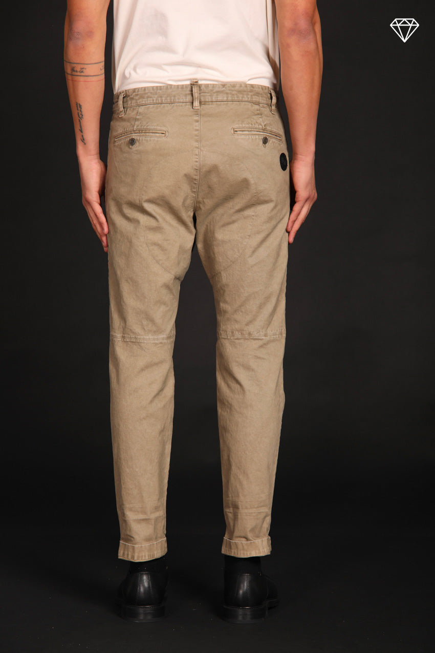 John Coolchinos pantalone chino uomo in gabardina Logo Limited Edition carrot fit ①