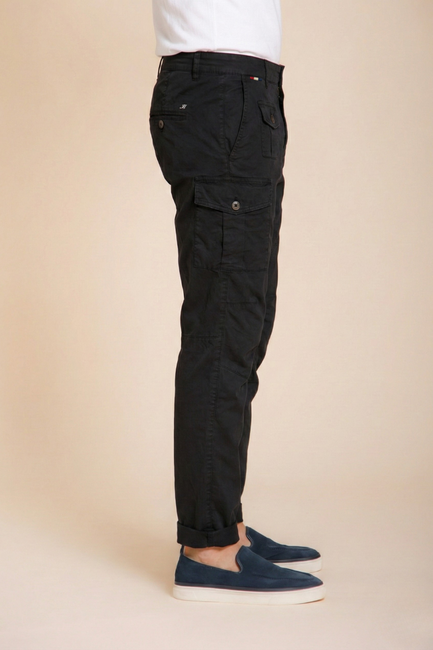 George Coolpocket pantalon cargo homme en twill léger stretch Logo Edition carrot fit ①