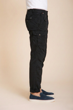 George Coolpocket pantalon cargo homme en twill léger stretch Logo Edition carrot fit ①