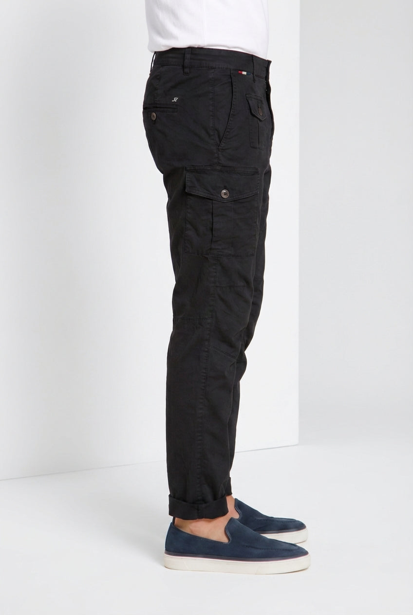 George Coolpocket Hose Cargo Herren aus leichtem Stretch Twill Logo Edition carrot fit ①