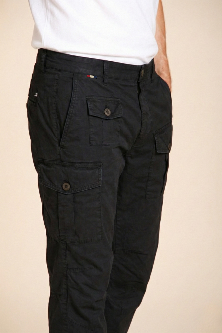 George Coolpocket pantalon cargo homme en twill léger stretch Logo Edition carrot fit ①