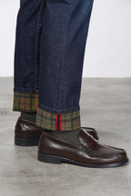 Harris Herren-5-Pocket-Hose aus Denim mit Glencheck-Muster und slim fit
