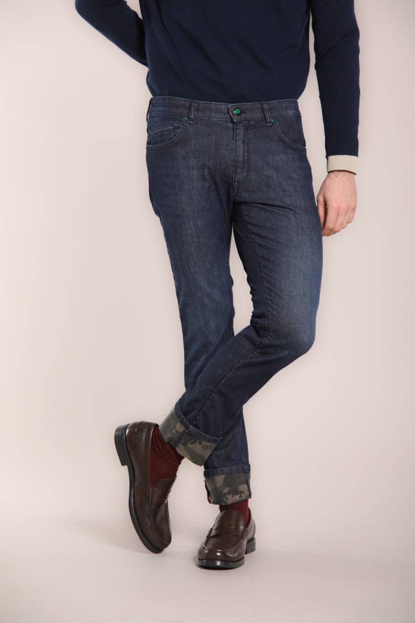 Foto 5 Harris pantalone 5 tasche uomo in denim stretch slim fit