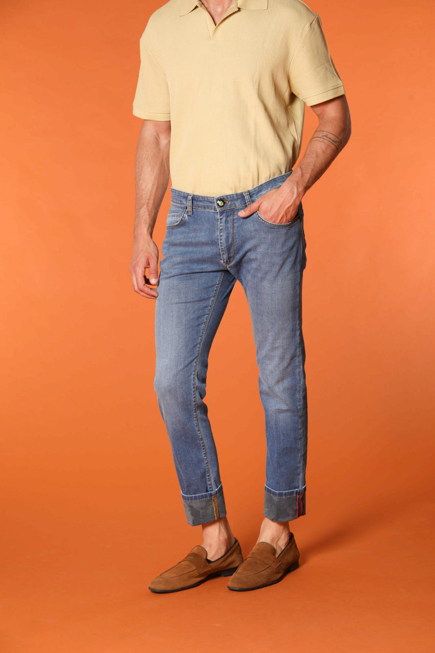 Harris 5 Poches pantalon homme en denim avec impression intérieure camouflage slim fit