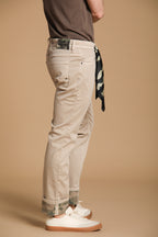 Harris 5-Pocket men's pants in gabardine with camouflage pattern and slim fit