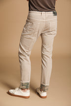 Harris 5-Pocket men's pants in gabardine with camouflage pattern and slim fit