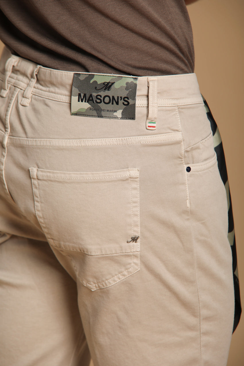 Harris 5-Pocket men's pants in gabardine with camouflage pattern and slim fit