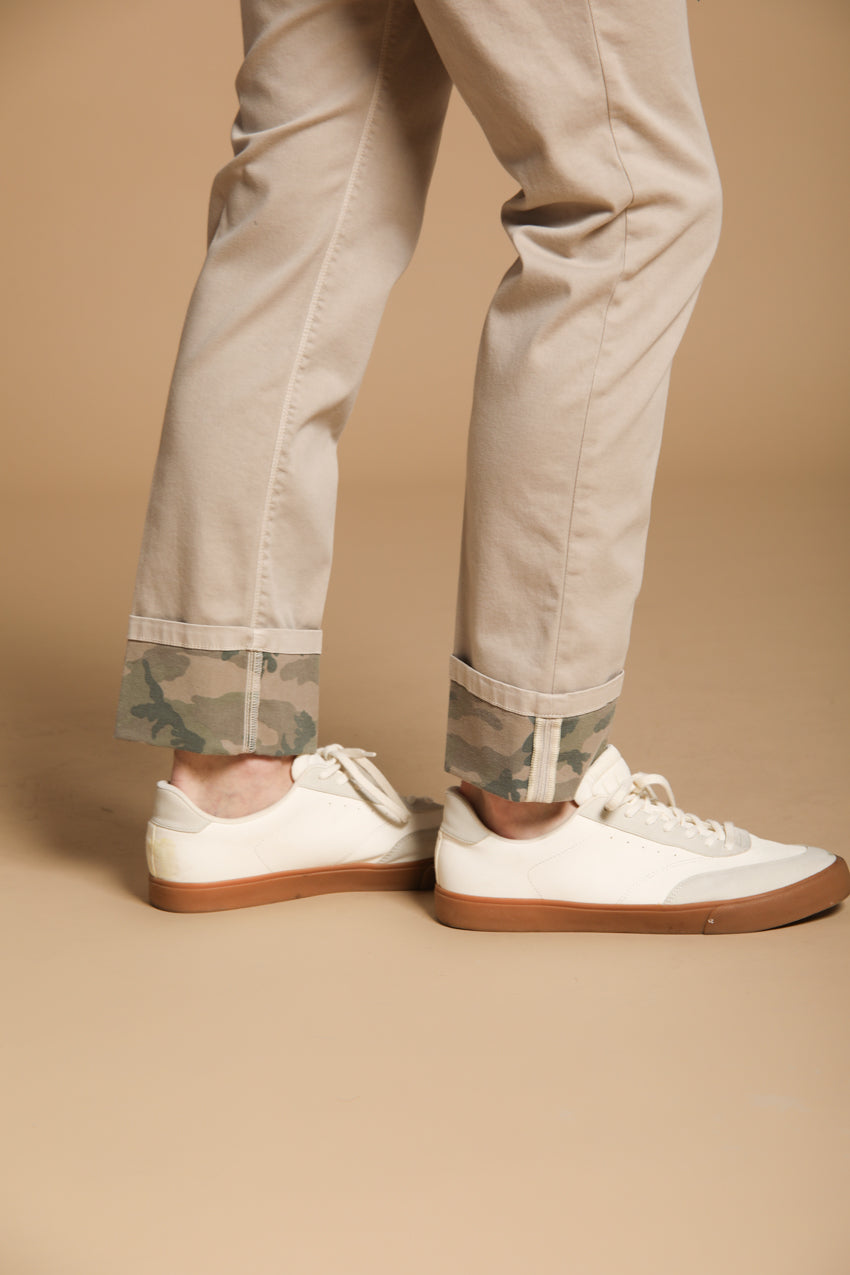 Harris 5-Pocket men's pants in gabardine with camouflage pattern and slim fit