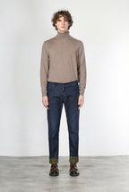 Harris Men's 5-Pocket Pants in Prince of Wales Denim Regular Fit