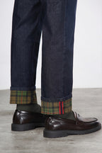 Harris Men's 5-Pocket Pants in Prince of Wales Denim Regular Fit