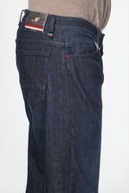 Harris Men's 5-Pocket Pants in Prince of Wales Denim Regular Fit