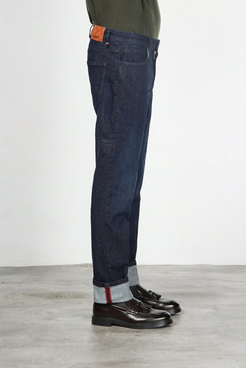 Harris pantalon 5 poches homme en techno denim stretch carrot fit