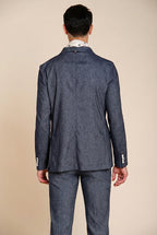 Summer blazer veste homme croisé en denim