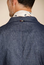 Summer blazer veste homme croisé en denim