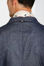 Summer blazer veste homme croisé en denim