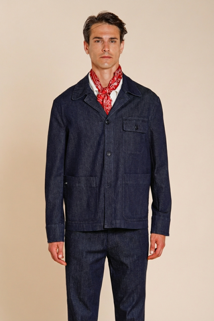 Work men's overshirt jacket in denim