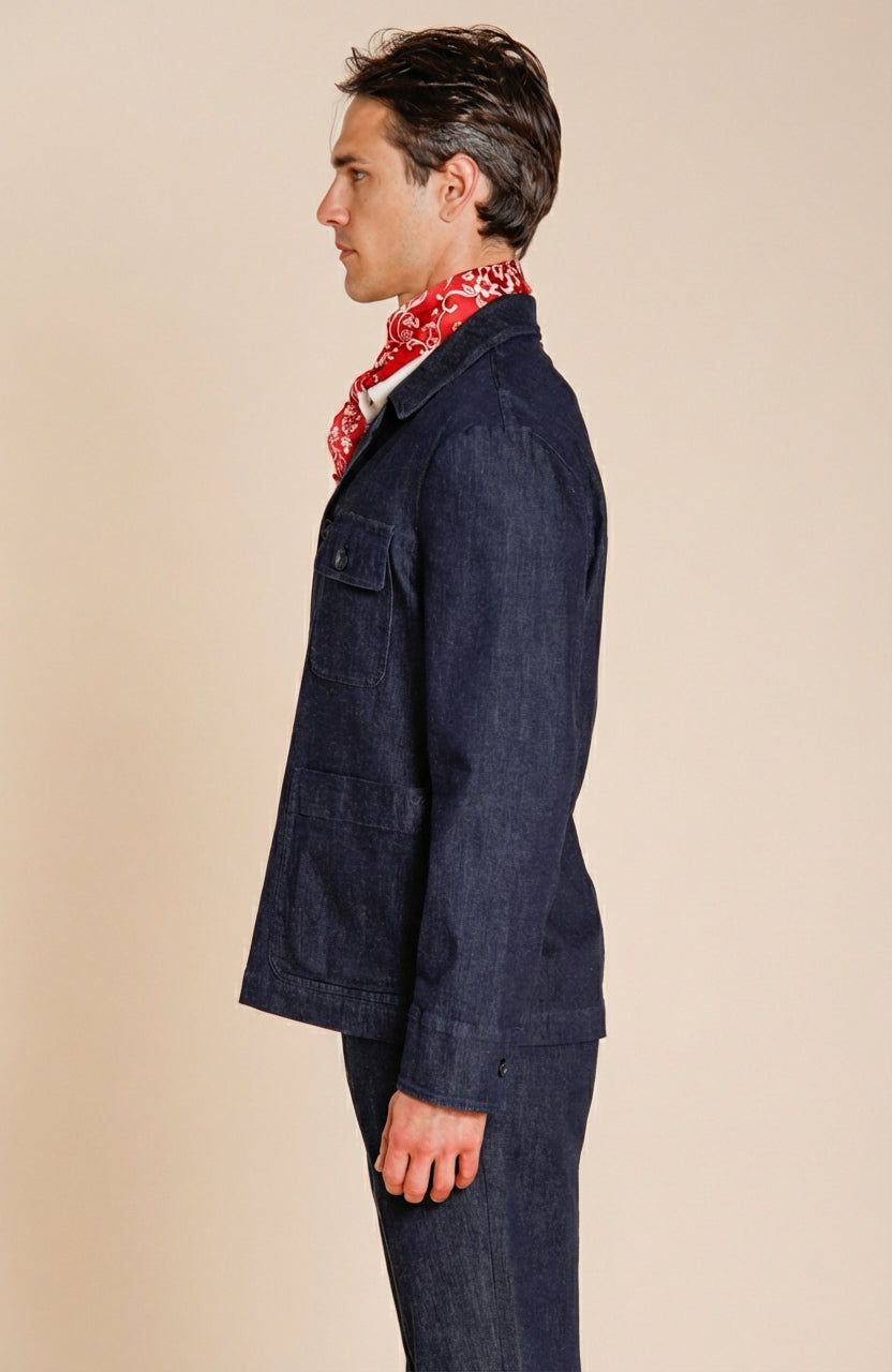 Work men's overshirt jacket in denim