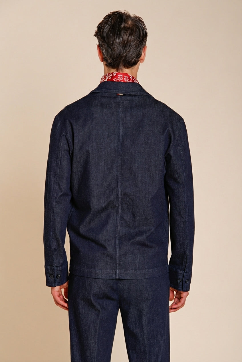Work men's overshirt jacket in denim