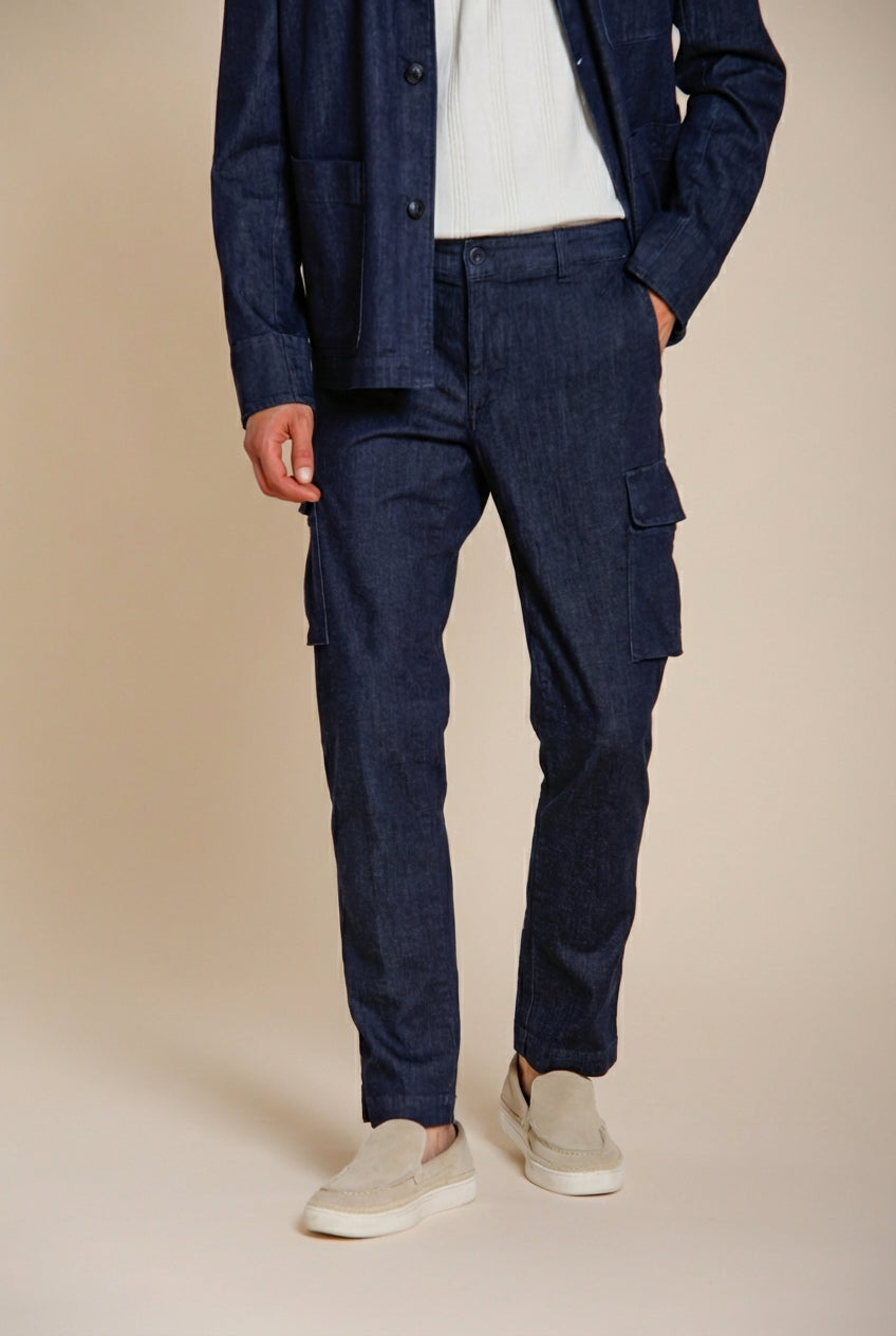 Chile pantalon cargo homme en denim regular fit