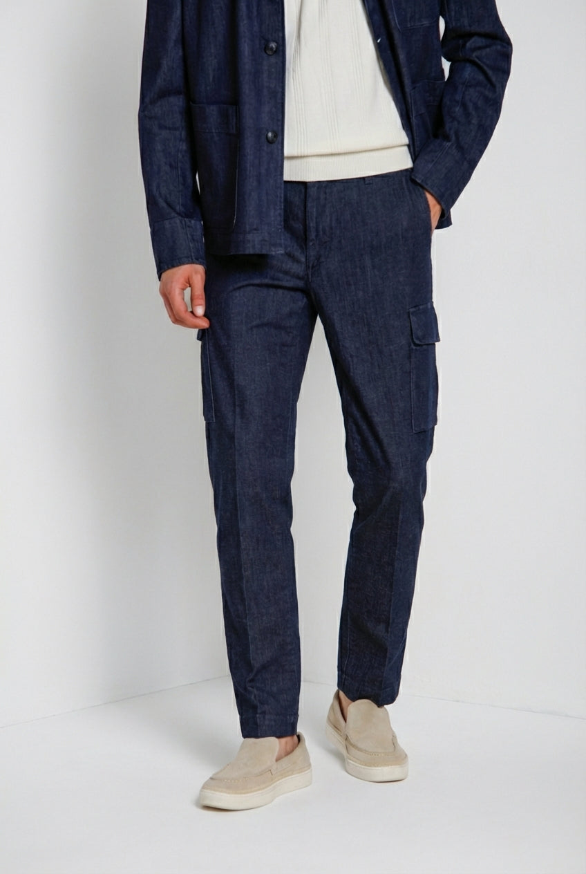Chile pantalon cargo homme en denim regular fit