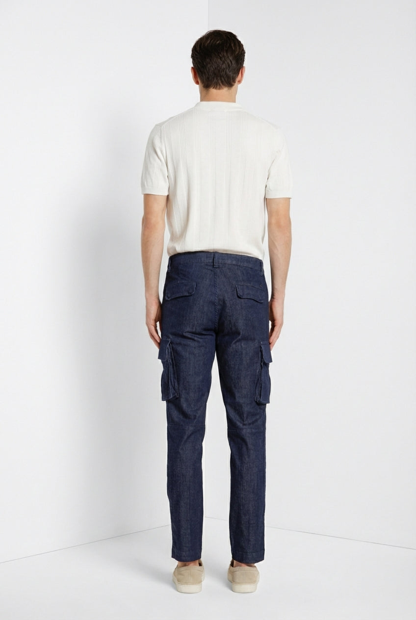Chile men's cargo pants in denim regular fit