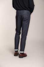 Foto 6 New York 2 Pinces pantalone chino uomo in denim stretch regular fit
