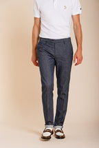 Milano pantalone chino uomo in denim extra slim fit