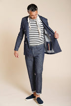 Milano pantalone chino uomo in denim extra slim fit