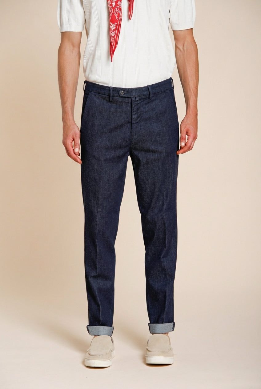 Boston pantalon chino homme en denim relaxed fit
