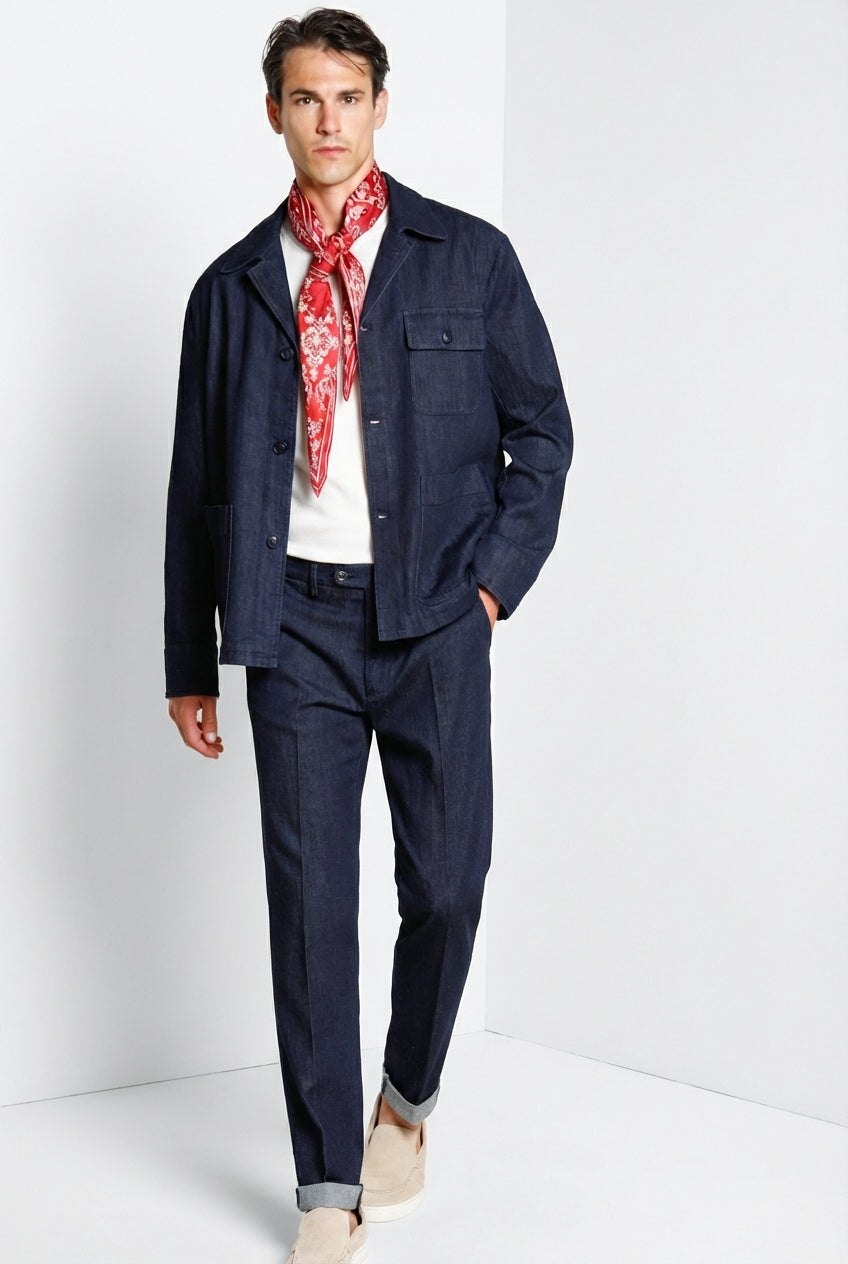 Boston men's chino pants in denim relaxed fit