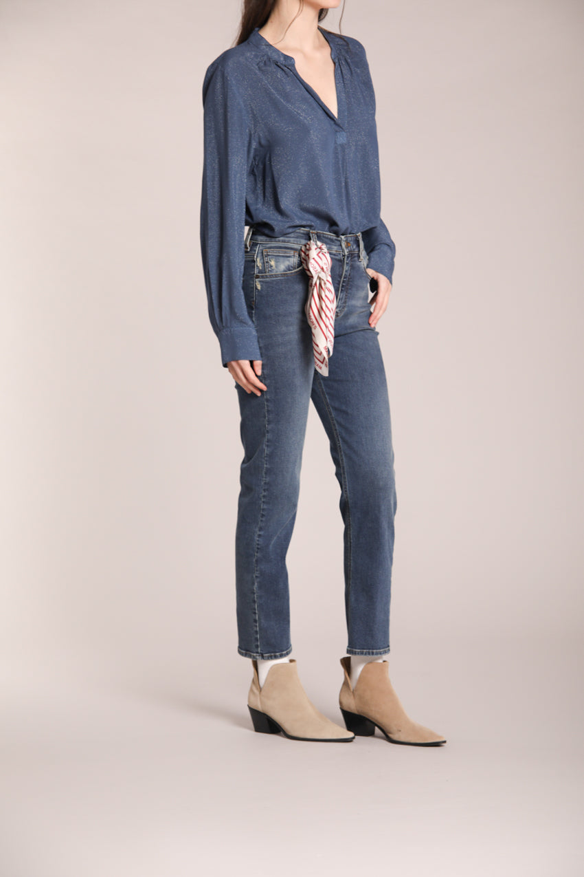 Foto 3 Agnes pantalone 5 tasche donna in denim stretch slim fit
