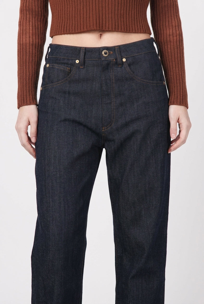 Vivienne pantalone chino 5 tasche donna in denim stretch baloon fit