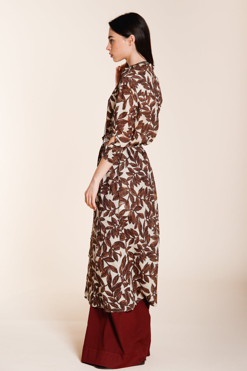 Nicole Dress Kleid Damen aus Baumwollmusselin Ramage-Druck